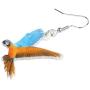NEWEI Acrylic Flying Yellow-Blue Macaw Parrot Bird Earrings Dangle Drop Animal Jewelry For Women Girls Teen Charm Gifts
