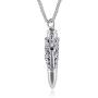 HUANIAN Dragon Sword Bullet Shape Canister Capsule Memorial Keepsake Pendant Cremation Ash Urn Necklace for Men