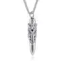 HUANIAN Dragon Sword Bullet Shape Canister Capsule Memorial Keepsake Pendant Cremation Ash Urn Necklace for Men HUANIAN Dragon Sword Bullet Shape Canister Capsule Memorial Keepsake Pendant Cremation Ash Urn Necklace for Men