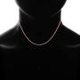 Sea of Ice Sterling Silver 1mm Sparkle Paillette Chain Adjustable Necklace for Women, Size 22'' Italy