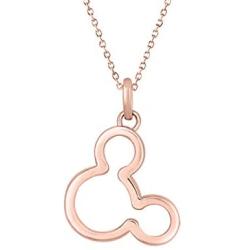 OMEGA JEWELLERY 14K Gold Over 925 Sterling Silver Mickey Mouse Pendant Necklace with 18'' Chain