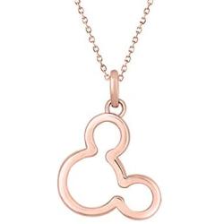 OMEGA JEWELLERY 14K Gold Over 925 Sterling Silver Mickey Mouse Pendant Necklace with 18'' Chain