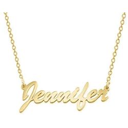 Elefezar Personalized Name Necklace Pendant Custom Made Necklace with Nameplate 18K Gold Plated Jewelry for Women