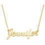 Elefezar Personalized Name Necklace Pendant Custom Made Necklace with Nameplate 18K Gold Plated Jewelry for Women