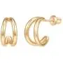 PAVOI 14K Gold Plated Sterling Silver Split Hoop Huggie Earrings in Rose Gold, White Gold and Yellow Gold PAVOI 14K Gold Plated Sterling Silver Split Hoop Huggie Earrings in Rose Gold, White Gold and Yellow Gold