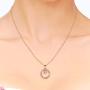 St.Claire 18K Gold Plated Swarovski Necklace for Women Round Halo Pendant Crystals Necklace Best Jewelry Gifts for Womens Girls Mothers Day Birthday Wedding Anniversary