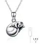 ONEFINITY Cat/Dog Urn Necklace for Ashes Sterling Silver Cat/Dog Keepsake Pet Memorial Pendant Jewelry Gift for Women Men