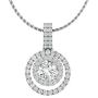 1/2 to 5/8 Carat Diamond Double Halo Pendant Necklace for Women in 14k White Gold (H-I, SI2-I1, cttw) with 18 Inch Silver Chain and Lobster Claw by Privosa Fine Jewelry 1/2 to 5/8 Carat Diamond Double Halo Pendant Necklace for Women in 14k White Gold (H-I, SI2-I1, cttw) with 18 Inch Silver Chain and Lobster Claw by Privosa Fine Jewelry