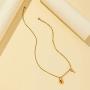 NEULRY 18K Tiny Lock & Key Elegant Necklace,Gold Plated Personalized Chain Handmade for Women and Girl Gifts