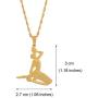 WINX Anniyo Haiti Pendant Necklace for Women Girls Ayiti Items Gold Color Jewelry Gifts of Haiti Accessories