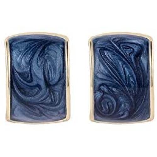 JustMoMoMin Vintage Arc Shaped Marbling Enamel Dangle Drop Earrings For Women Girls Jewelry