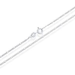 NYC Sterling Authentic Solid Sterling Silver Figaro Link .925 ITProLux Necklace Chains 1MM - 7.5MM, 16'' - 30'', Made in Italy, Men & Women, (18, 1MM)……