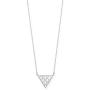 Boma Jewelry Sterling Silver Triangle Crosshatch Necklace, 18 Inches