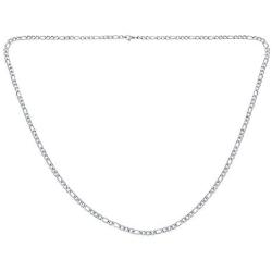 Bling Jewelry 4.5MM Strong Thin Silver Tone Stainless Steel Necklace Figaro Chain for Men for Teen Medium Width 18 20 24 30 inch