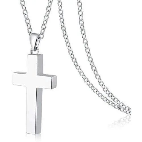 Cross Urn Necklace for Ashes 925 Sterling Silver Religious Cross Cremation Pendant Jewelry Faith Hope Love Gifts for Men Boys Cross Urn Necklace for Ashes 925 Sterling Silver Religious Cross Cremation Pendant Jewelry Faith Hope Love Gifts for Men Boys