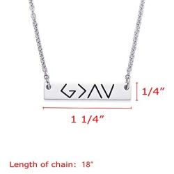 LParkin God is Greater Than The Highs and Lows Specific Bar Necklace Gold Coordinates Bar Necklaces