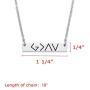 LParkin God is Greater Than The Highs and Lows Specific Bar Necklace Gold Coordinates Bar Necklaces