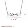 LParkin God is Greater Than The Highs and Lows Specific Bar Necklace Gold Coordinates Bar Necklaces