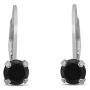 1.00 Ct Natural Round Black Diamond Leverback Earring For Womens Sold By Brights Collection