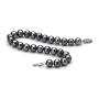 Black 6-7mm AA Quality Freshwater 925 Sterling Silver Cultured Pearl Bracelet For Women