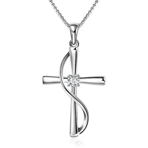Angelady Faith Hope Love Cross Necklace Jewelry for Women Coming with Gift Box, Christmas Birthday Ladies Jewellery Mothers Day Gifts for Mom, Girlfriend and Her(God in My Heart) Angelady Faith Hope Love Cross Necklace Jewelry for Women Coming with Gift Box, Christmas Birthday Ladies Jewellery Mothers Day Gifts for Mom, Girlfriend and Her(God in My Heart)