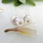 Hiqmic 925 Sterling Silver Fashion Flower Pearl Ear Stud Earrings White Gold Plated Jewelry Gifts for Women_WK90159