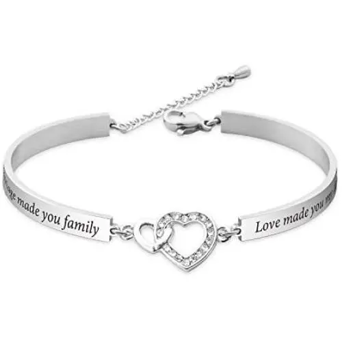 BOSATE Daughter in Law Gift Marriage Made You Family Bracelet Stepdaughter Jewelry Wedding Gift from Mother Bride to Be Gift for Daughter in Law Her BOSATE Daughter in Law Gift Marriage Made You Family Bracelet Stepdaughter Jewelry Wedding Gift from Mother Bride to Be Gift for Daughter in Law Her
