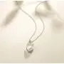 FANCIME Pearl Necklace 9-10mm Genuine Freshwater Pearl in Sterling Silver Birthstone Necklace for Women Heart Necklace June Birthstone Fine Jewelry for Women
