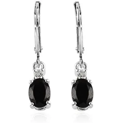 Shop LC Delivering Joy Black Tourmaline Costume Lever Back Earrings 925 Sterling Silver Fashion Prom Jewelry for Women Mothers Day Gifts Shop LC Delivering Joy Black Tourmaline Costume Lever Back Earrings 925 Sterling Silver Fashion Prom Jewelry for Women Mothers Day Gifts