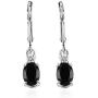 Shop LC Delivering Joy Black Tourmaline Costume Lever Back Earrings 925 Sterling Silver Fashion Prom Jewelry for Women Mothers Day Gifts
