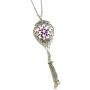 My Prime Gifts Snap Jewelry Scroll Tear Drop Tassel Necklace 20''+2'' Extender Holds 18-20 mm Ginger Style Charms