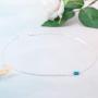 Awanka Boho Choker Necklace Chain Silver Turquoise Pendant Necklaces Beaded Necklace Jewelry for Women and Girls