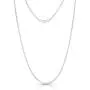 .925 Rhodium Plated Sterling Silver 1mm, 1.5mm, 2mm, 3mm or 3.5mm Franco Chain Necklace .925 Rhodium Plated Sterling Silver 1mm, 1.5mm, 2mm, 3mm or 3.5mm Franco Chain Necklace