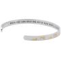 Reminder Bracelets for Women Two-Tone Footprints in The Sand Bracelet, Inspirational Jewelry & Gifts
