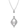 Crystal Teardrop Heart Cremation Urn Pendant Memorial Necklace Stainless Steel Ashes Holder Keepsake Jewelry