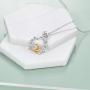 POTOPYY 925 Sterling Silver Animal Pendant Necklace Rabbit/Elephant/Penguin Jewelry Gifts for Women Mother