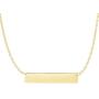 Ritastephens 14k Gold Bar Pendant Name Plate with Engraving Adjustable Necklace 16 to 18 Inches