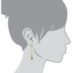 Downton Abbey Linear Crystal Post Top Drop Earrings