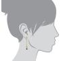 Downton Abbey Linear Crystal Post Top Drop Earrings