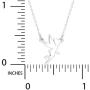 Disney Tinkerbell Sterling Silver Fairy Silhouette Pendant Necklace; 18” Chain