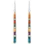 Turquoise Earrings in Sterling Silver & Genuine Gemstones (2.5'' Long)