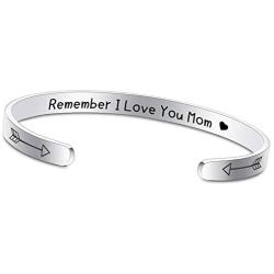 Cuff bracelet Bracelets for mom Mom Birthday Cuff Bangle Friendship Personalized Mantra Jewelry Come Gift Box