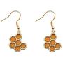 MAOFAED Bee Gift Honeycomb Jewelry Beehive Jewelry Bee Hive Jewelry Honeycomb Hive Hoop Earring