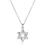 Plated 925 Sterling Silver Star of David Pendant Necklace With 18'' Cable Chain Plated 925 Sterling Silver Star of David Pendant Necklace With 18'' Cable Chain