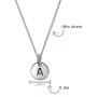 Tiny Minimalist Abc Round Disc Block Letter Alphabet A-Z Initial Pendant Necklace For Teen For Women 925 Sterling Silver