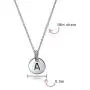 Tiny Minimalist Abc Round Disc Block Letter Alphabet A-Z Initial Pendant Necklace For Teen For Women 925 Sterling Silver