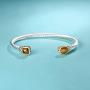 UNY Bracelet Designer Brand Inspired Antique Women Jewelry Cable Wire Bangle Gem Stone Christmas Day Gift