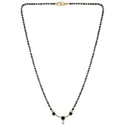 Efulgenz Indian Bollywood Traditional American Diamond CZ Mangalsutra Pendant Necklace Jewelry for Women