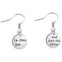 SEIRAA Funny Earrings in One Ear and Out The Other Earrings Stainless Steel Tone Earring Wires for her