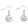 SEIRAA Funny Earrings in One Ear and Out The Other Earrings Stainless Steel Tone Earring Wires for her